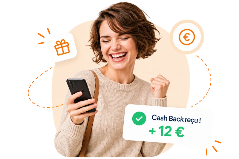 Voyageuse recevant son Cash Back Ostelo après son séjour
