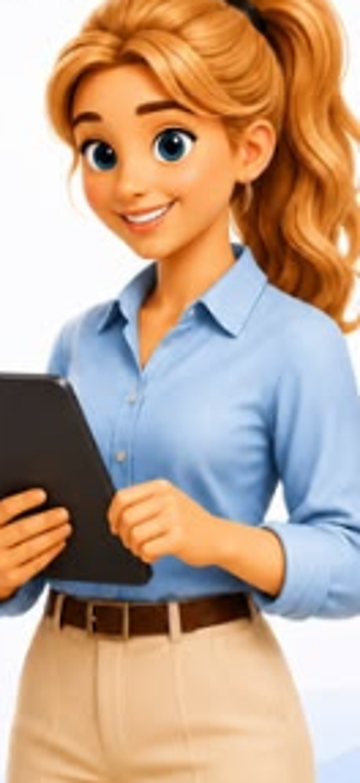 Experte Ostelo avec une tablette